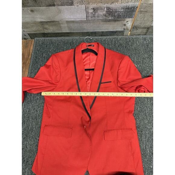 Insomnia Men’s One Button Red And Black Blazer Medium Sports Coat Sz 44S - Picture 7 of 8